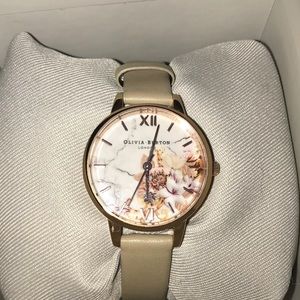 Olivia Burton marble rose gold watch!